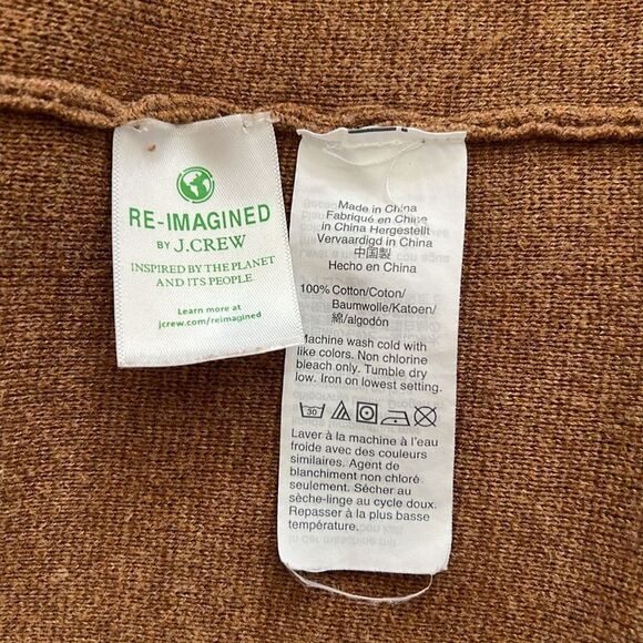 J. Crew Juliette Collarless Sweater Blazer Cardigan Women XSmall Brown - Picture 9 of 10